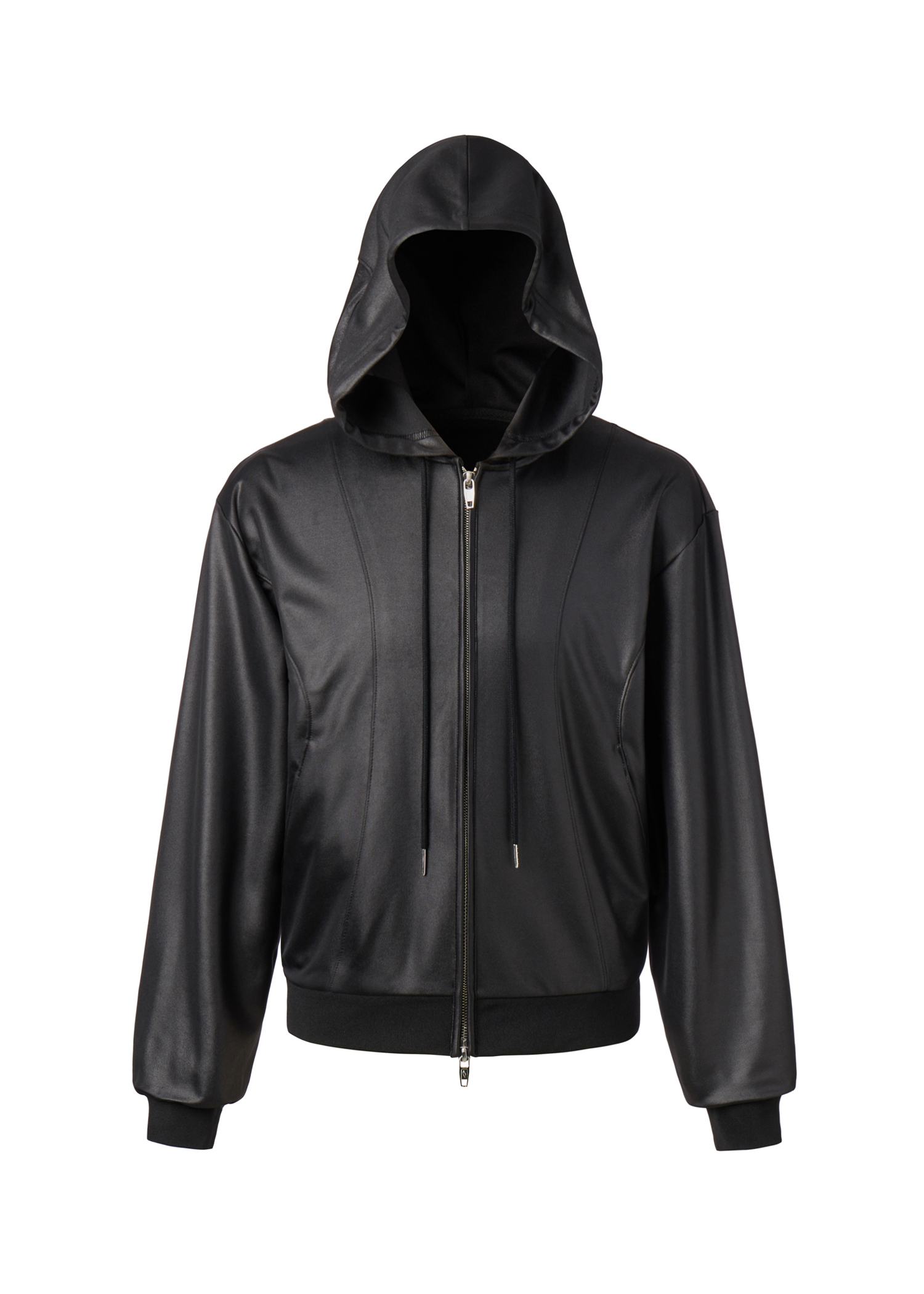 004-23 athleisure zip-up hoodie - black